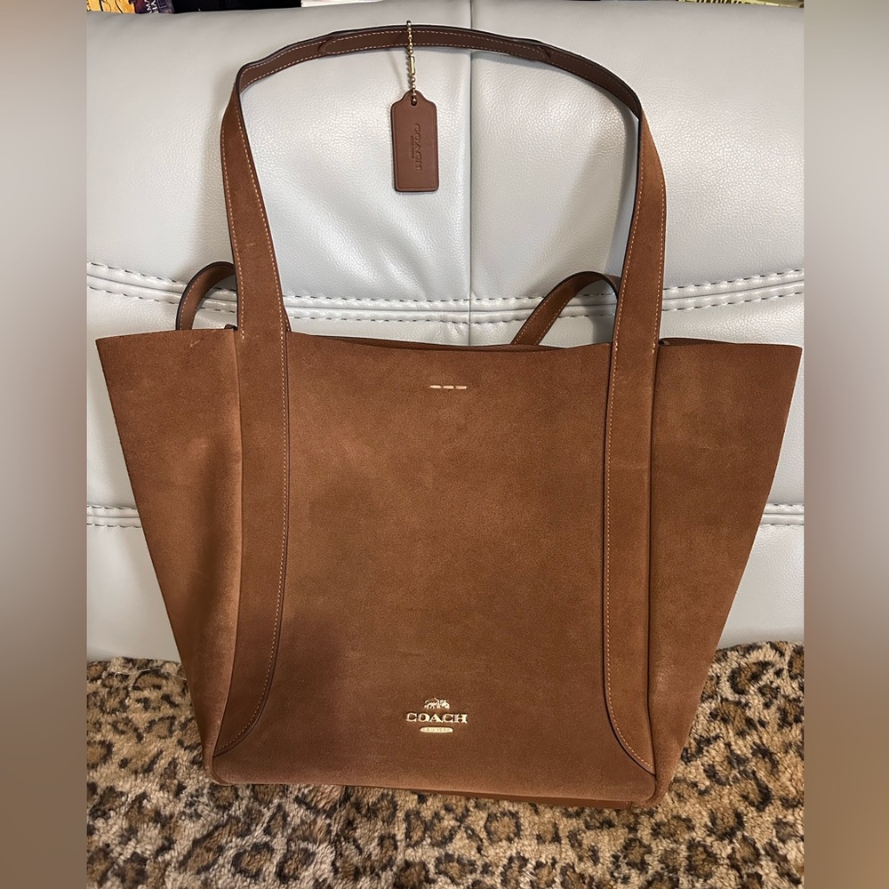 Coach Hadley Tote in Camel Suede – Like New